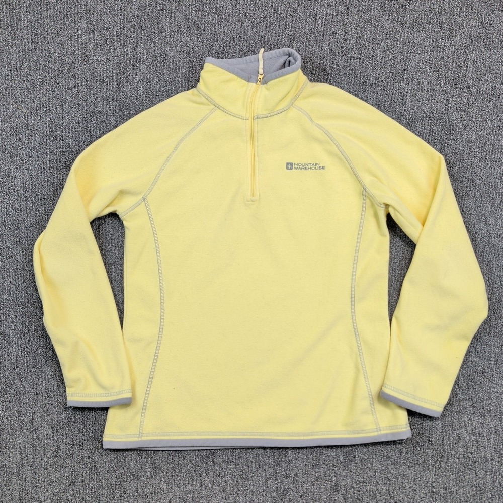 Mountain Warehouse Gorpcore Montana Fleece Pullover 6 Yellow 1/4 Zip Hiking Top